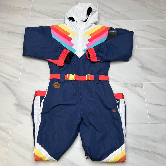 Tipsy Elves Men's Santa Fe Shredder Snow Suit 'Navy Rainbow' TE-SKSTM363 Multi - Picture 1 of 11